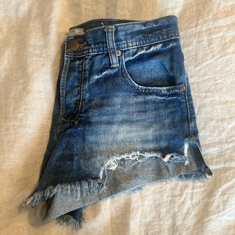 Free people denim shorts